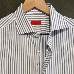 $695 Isaia Napoli Dress Shirt Men's Size 16/41 - Pristine!